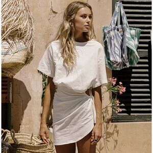 Revolve SNDYS. White Lola Mini Dress Short Cut-out Beachy Resortwear 4XL XXXXL